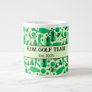Golf Silhouette Pattern Classic Branding buisness Giant Coffee Mug
