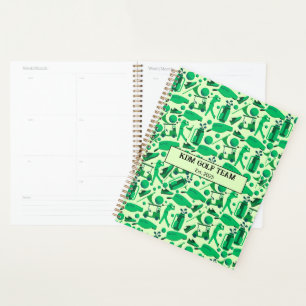 Golf Silhouette Pattern Classic Branding buisness Planner