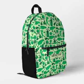 Golf Silhouette Pattern Classic branding buisness Printed Backpack