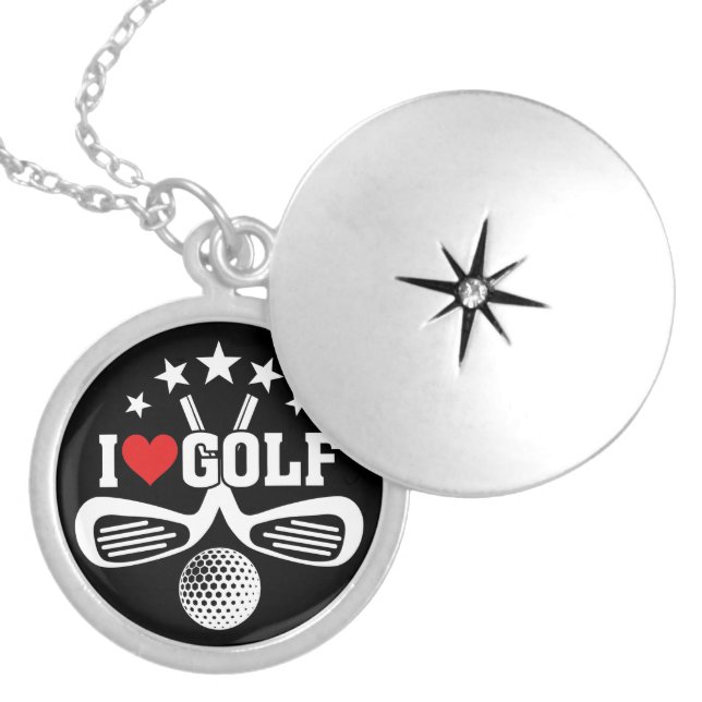 Golf Silver Plated Necklace (Front)