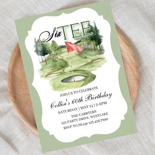 Golf SIX-TEE Birthday, 60, Golf Birthday,  