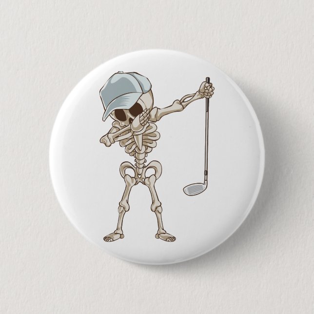 Golf Skeleton Button (Front)