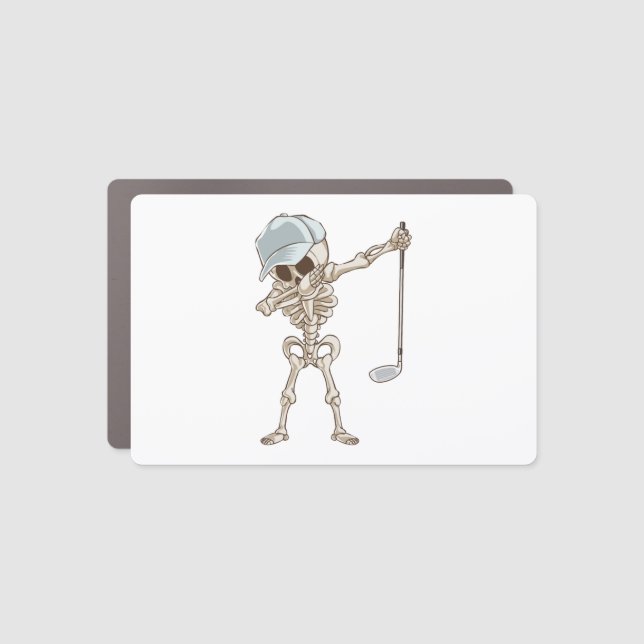 Golf Skeleton Car Magnet (Front)