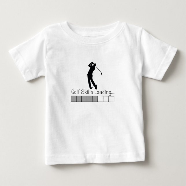  Golf skills loading Cute Golf, Future Golfer Baby T-Shirt (Front)