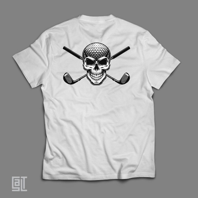 Golf Skull Crossbones - Edgy Pirate Golfer T-Shirt (Creator Uploaded)