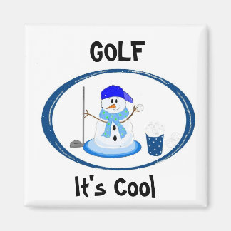Golf - Snowman Magnet