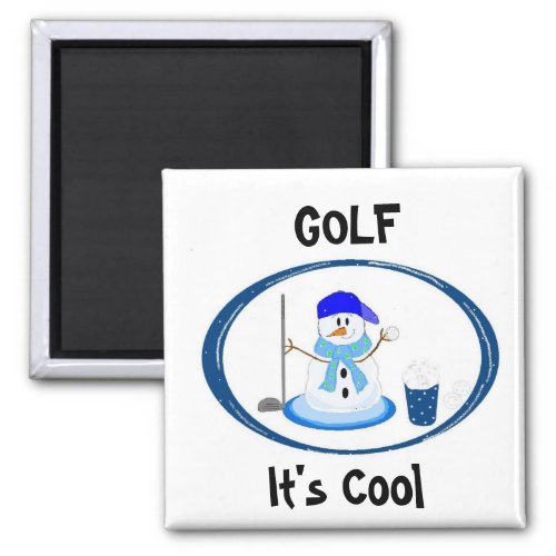 Golf _ Snowman Magnet