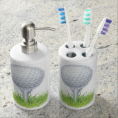 Golf Soap Dispenser And Toothbrush Holder (Front)