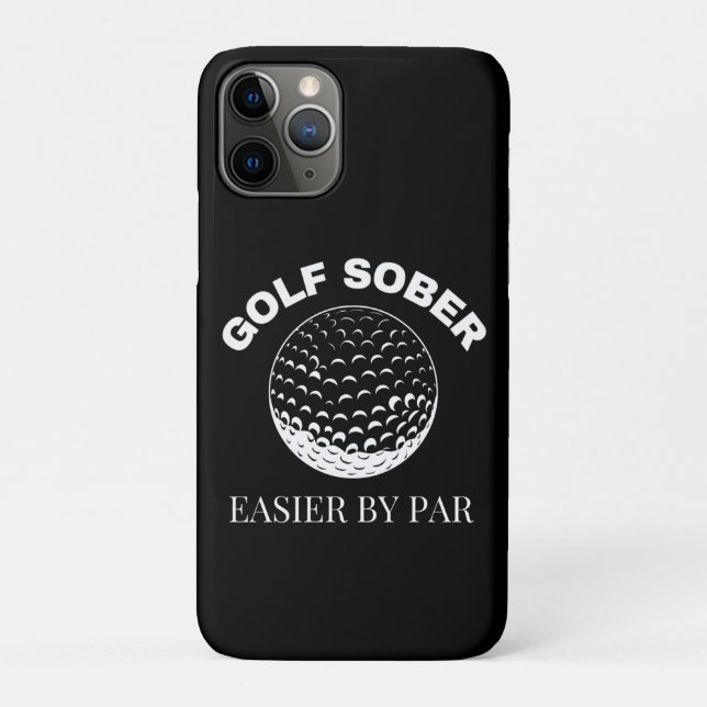 Golf Sober Easier By Par Funny Golfing Quote Case-Mate iPhone Case (Back)