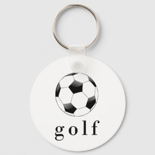 Golf Soccer Ball Funny Sports T-Shirt Keychain