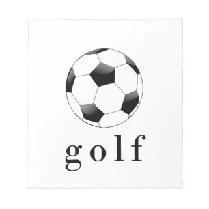 Golf Soccer Ball Funny Sports T-Shirt Notepad