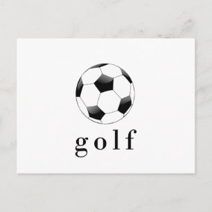 Golf Soccer Ball Funny Sports T-Shirt Postcard