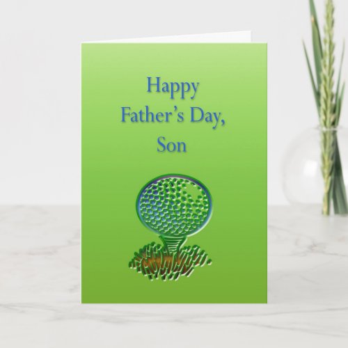 Golf Son Fathers Day Card