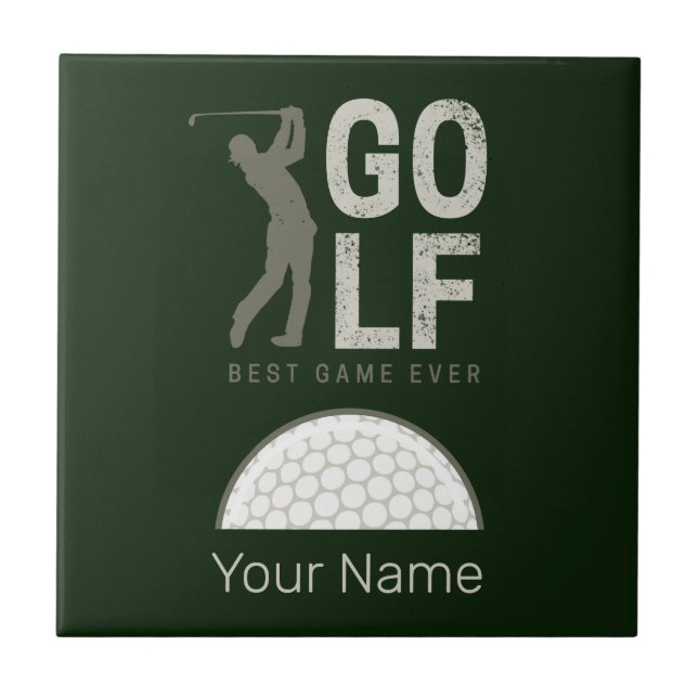 Golf Sport Best Game Ever for Golfers and Coaches Ceramic Tile (Front)