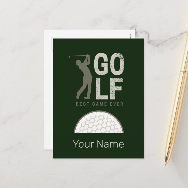 Golf Sport Best Game Ever for Golfers and Coaches Holiday Postcard (Front/Back In Situ)