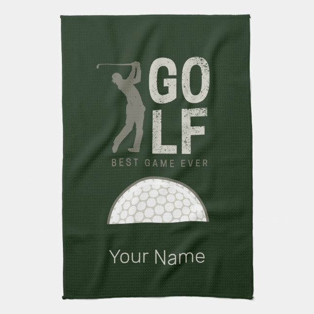 Golf Sport Best Game Ever for Golfers and Coaches Kitchen Towel (Vertical)