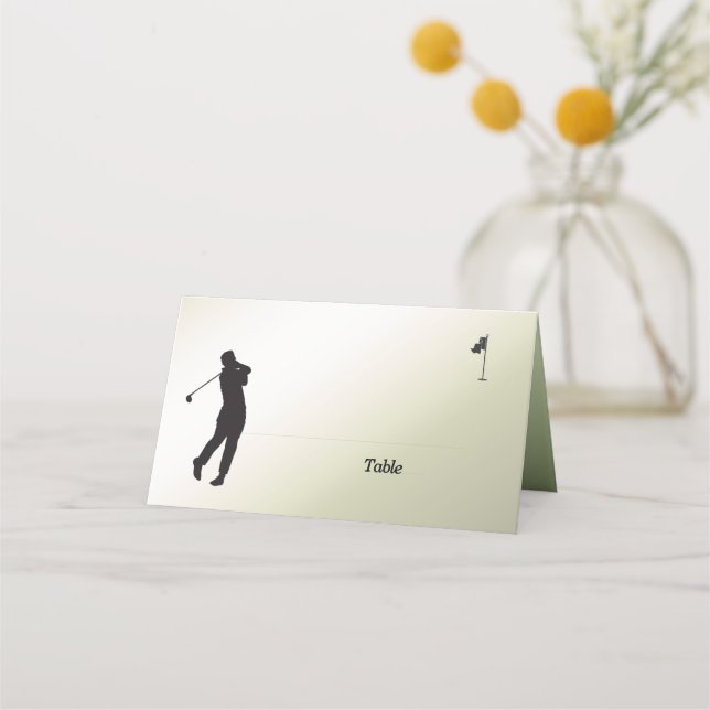 Golf Sport Design Place Card (Front)