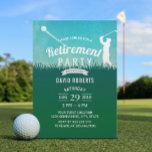 Golf Sport Retirement Party Watercolor Blue Sky Invitation<br><div class="desc">Golf Theme Retirement Invitations.</div>