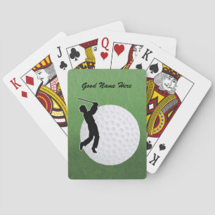 Golf Sports Emphasis golfer ball personalize Poker Cards
