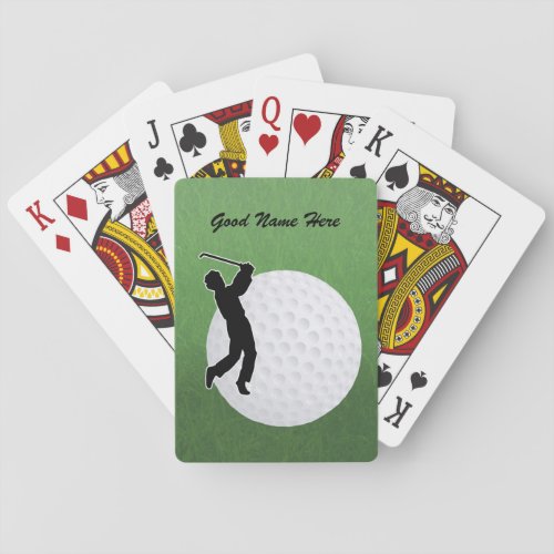 Golf Sports Emphasis golfer ball personalize Poker Cards