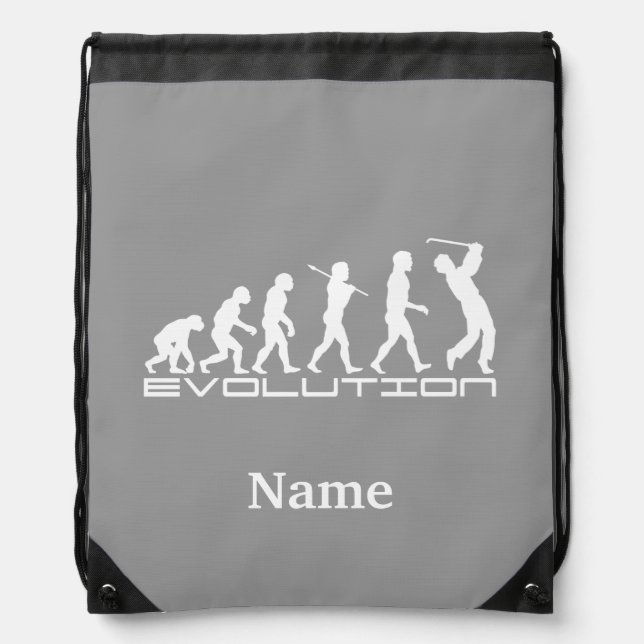 Golf Sports Personalized Drawstring Bag (Front)