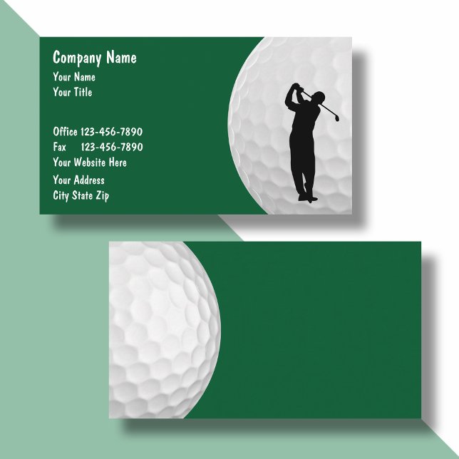 Golf Sports Theme Modern Business Cards (Creator Uploaded)