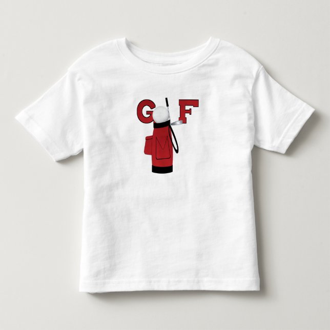 Golf Sports With Red Bag Toddler T-shirt (Front)