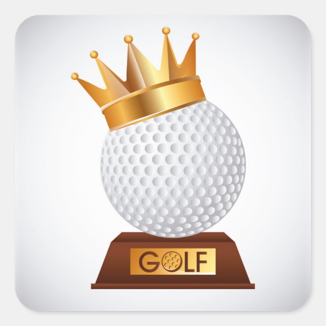 Golf Square Sticker (Front)