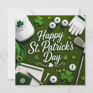 Golf St. Patrick's Day for Golf themed for Golfer Card