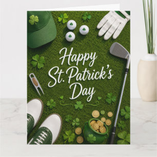 Golf St. Patrick's Day for Golf themed for Golfer Card