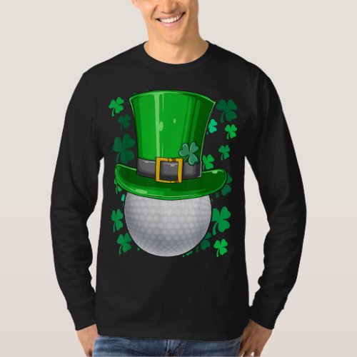 Golf St Patricks Day Irish Golf Ball Leprechaun Go T_Shirt