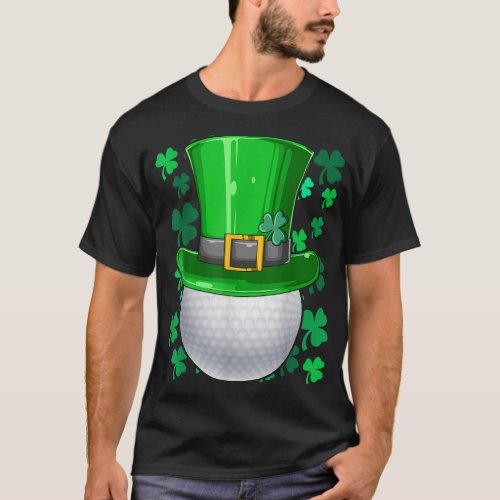 Golf St Patricks Day Irish Golf Ball Leprechaun Go T_Shirt