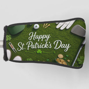 Golf St. Patrick's Day with Golf ball for Golfer Head Cover