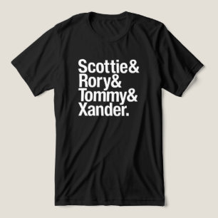 Golf Stars Name Stack Scottie Rory Tommy Xander Tri-Blend Shirt