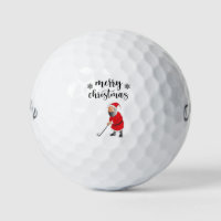 Golf Stay Merry with Santa Claus Christmas Holiday Golf Balls