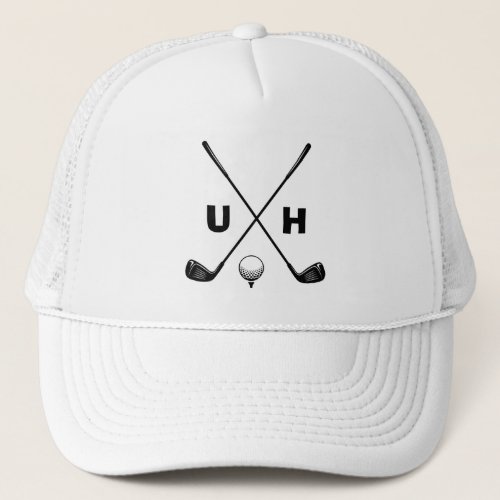 Golf Sticks with Monogram Trucker Hat