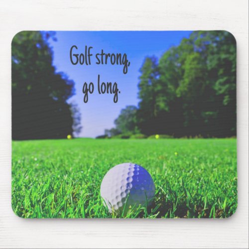 Golf strong go long grass golf ball mouse pad