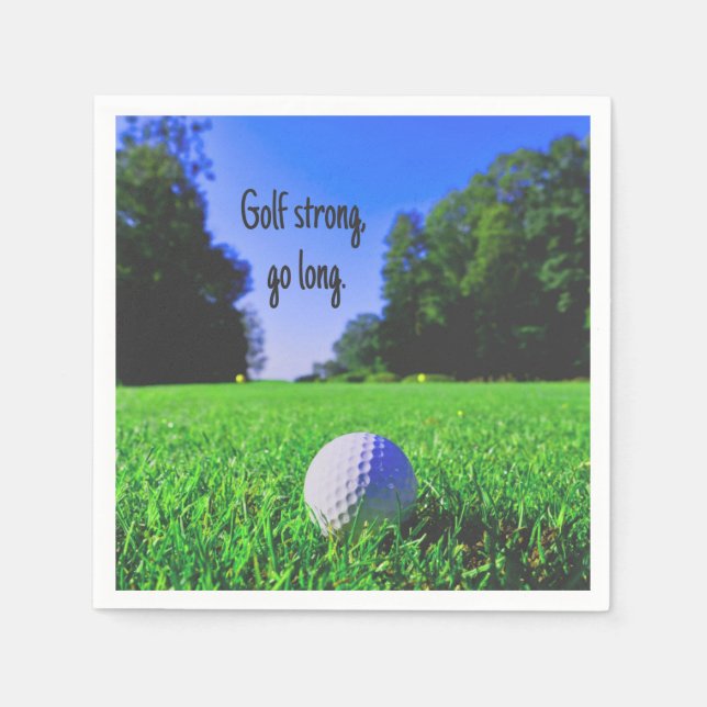 Golf strong go long grass golf ball napkins (Front)