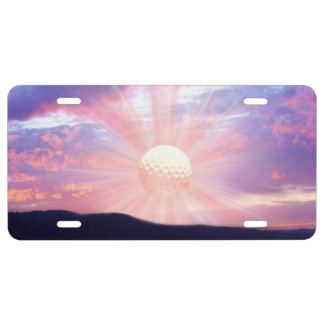 Golf sunrise license plate