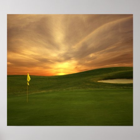 Golf Sunrise Poster