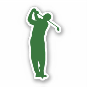 Golf Swing Action Figure Shape Sticker