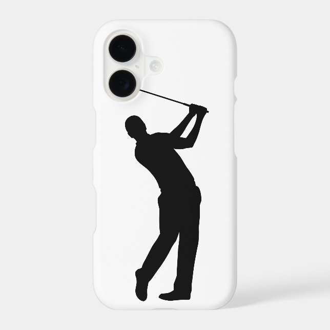 Golf Swing Silhouette Iphone Case (Back)
