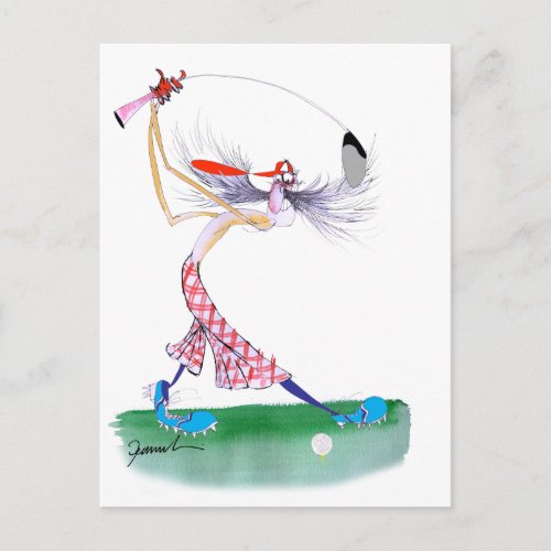 golf swing tony fernandes postcard