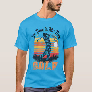 Golf Swing Typography - Vintage Golfer Design T-Shirt