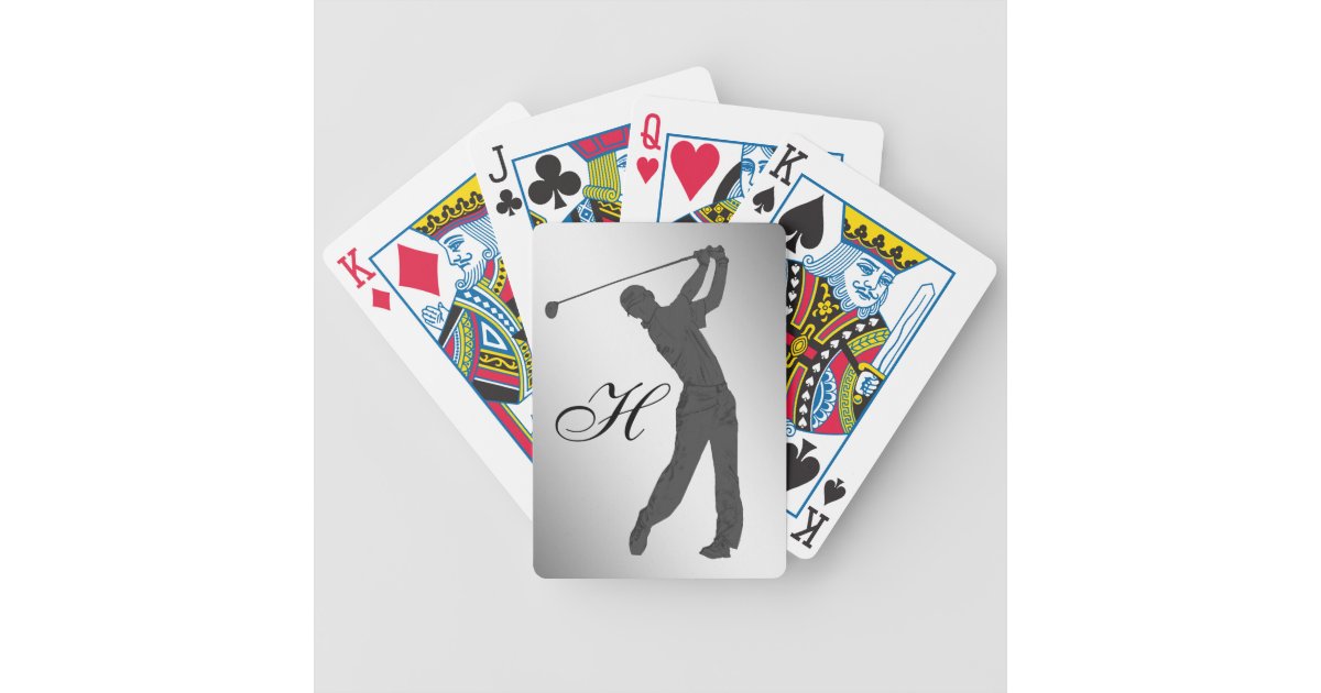 Golf Swinger Customizable Bicycle Playing Cards