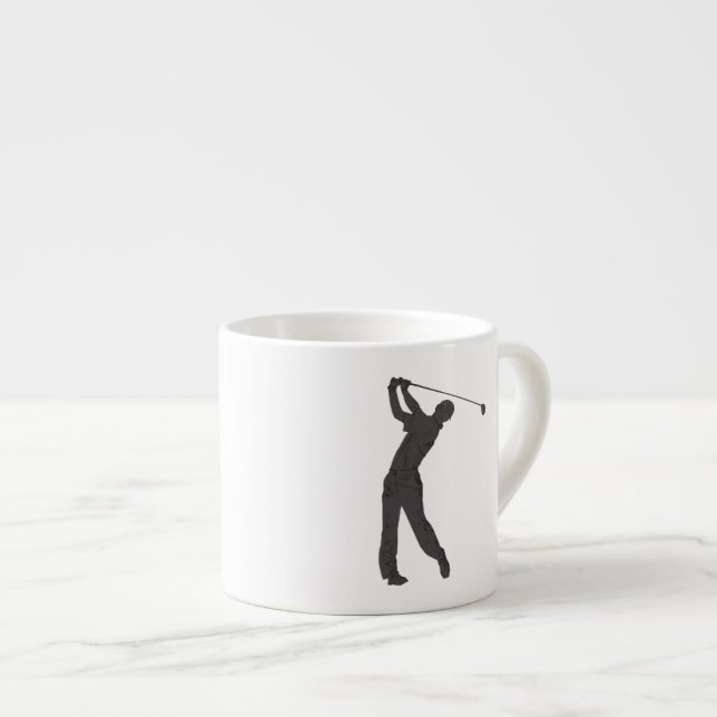 Golf Swinger Customizable Espresso Cup (Front Right)