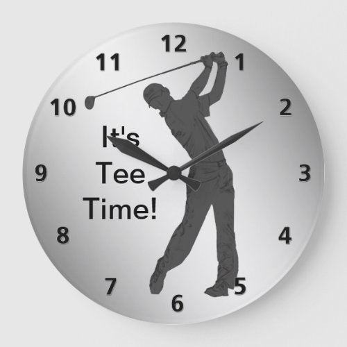 Golf Swinger Customizable Large Clock