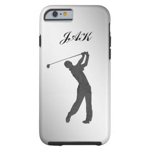 Golf Swinger Customizable Monogram Tough iPhone 6 Case