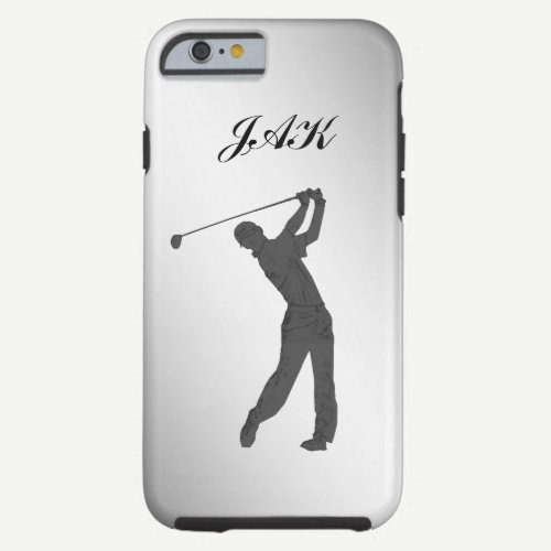 Golf Swinger Customizable Monogram Tough iPhone 6 Case