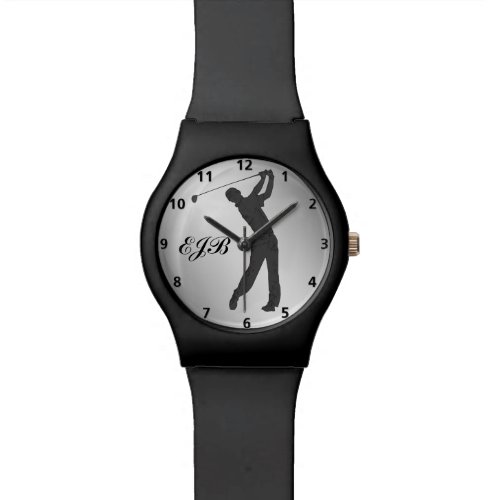 Golf Swinger Customizable Monogram Wrist Watch